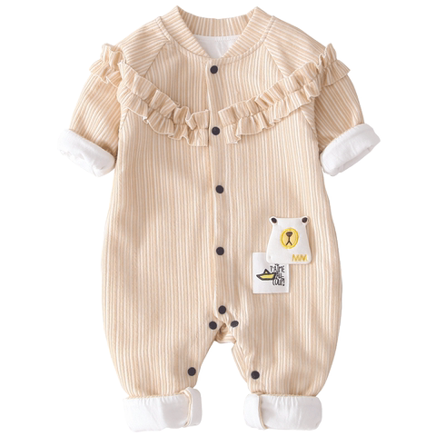 婴儿春装衣服套装长袖3个月女宝宝爬服9可爱6秋季公主0-1岁连体衣