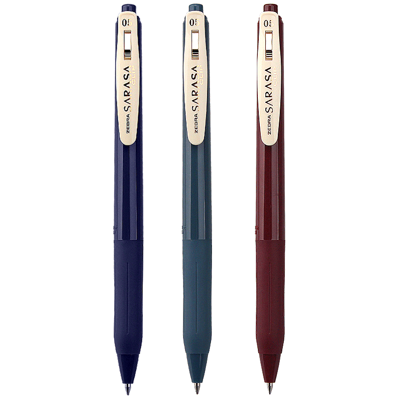 5支套装包邮 日本斑马sarasa复古暗色系中性笔套装 jj15新色复古笔