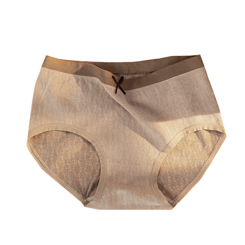 日系中腰女生收腹透气全棉裆石墨烯内裤3