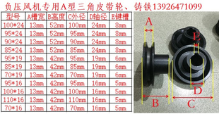 电机皮带轮负压风机电机工业排气扇专用配件|A槽单槽三角带皮带轮