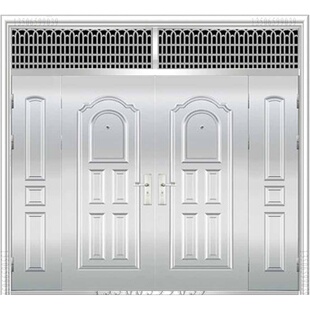 易丽佳304不锈钢门防盗门单门大门进户门室内双开玻璃车库门铁门