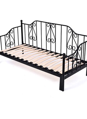 欧式铁艺多功能沙发床经济型推拉床铁床简约双人床折叠床两用沙发