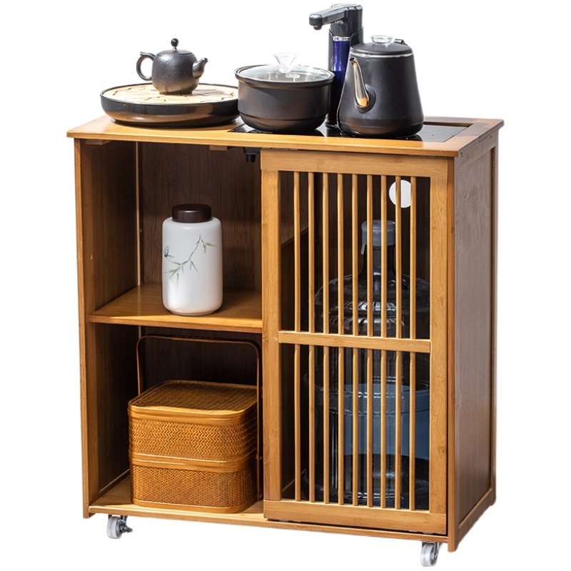 移动茶水柜家用小茶台烧水泡茶一体办公室茶边柜茶具茶叶收纳柜子