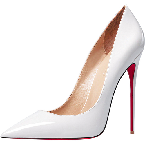 2023年春秋季新款尖头法式小高跟鞋白色浅口百搭超细跟女单鞋12cm