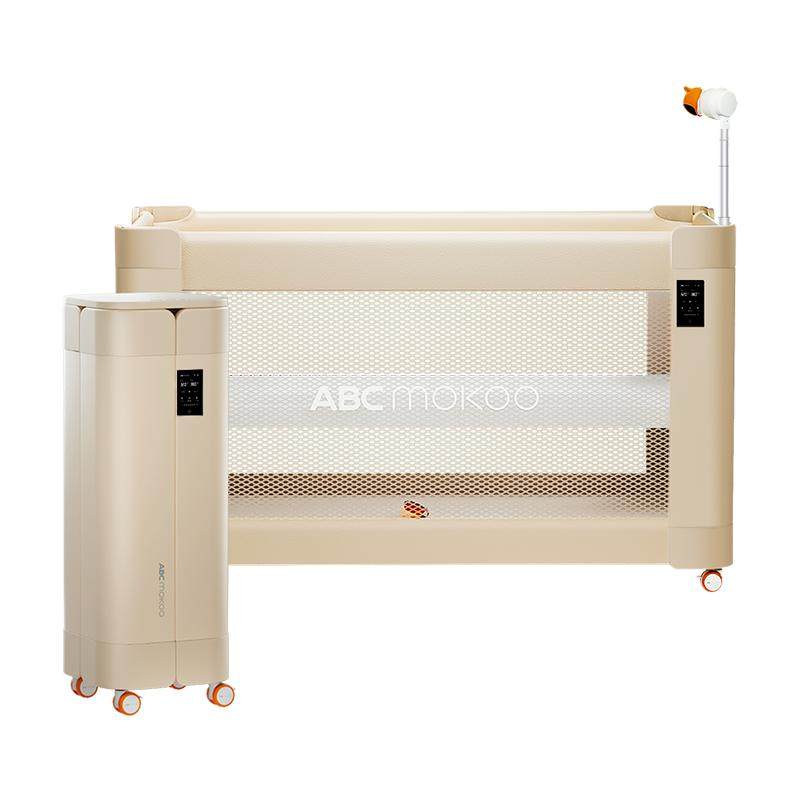 ABCmokoo赫特智能4D太空睡眠舱婴儿床拼接大床可移动折叠bb宝宝床