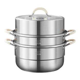 炊大皇全304不锈钢蒸锅家用2025新款电磁炉燃气灶专用三层蒸煮锅