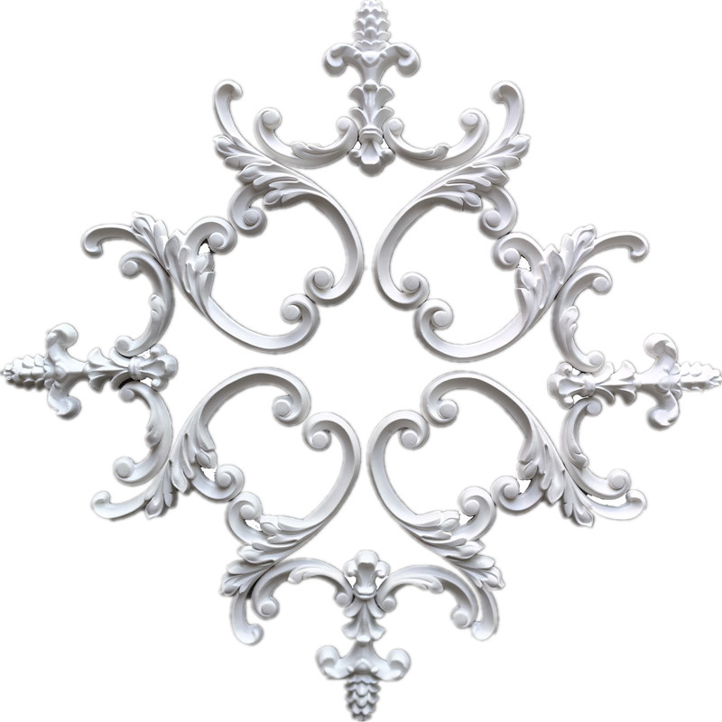 法式石膏灯盘拼花装饰造型雕花吊顶天花板墙面装饰品欧式浮雕圆盘