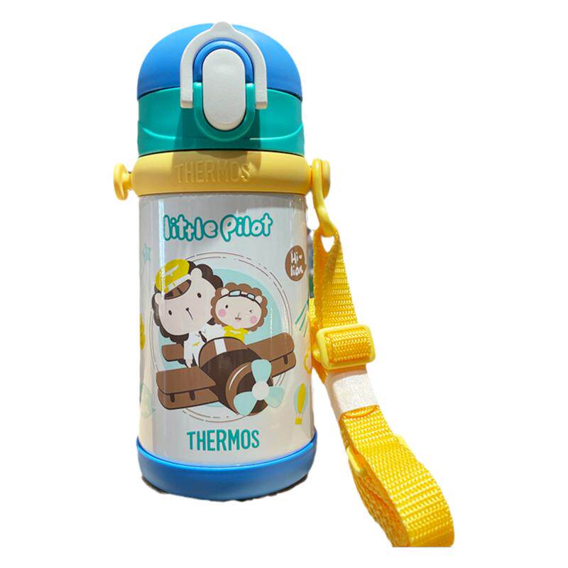 thermos膳魔师儿童保温杯吸管杯宝宝带吸管幼儿园316不锈钢水壶