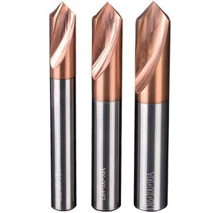 umlo含钴不锈钢镀钛中心钻90度加长定心钻倒角刀定位钻头定位钻