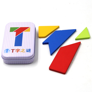 小学生四巧板tt字之谜益智玩具教学用具成人木质智力拼图拼板玩