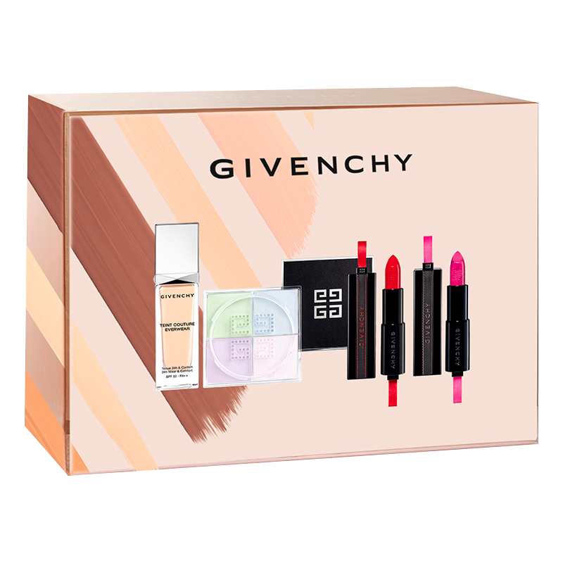 givenchy/纪梵希贴心高定恒久彩妆套装粉底液四宫格散粉口红唇膏