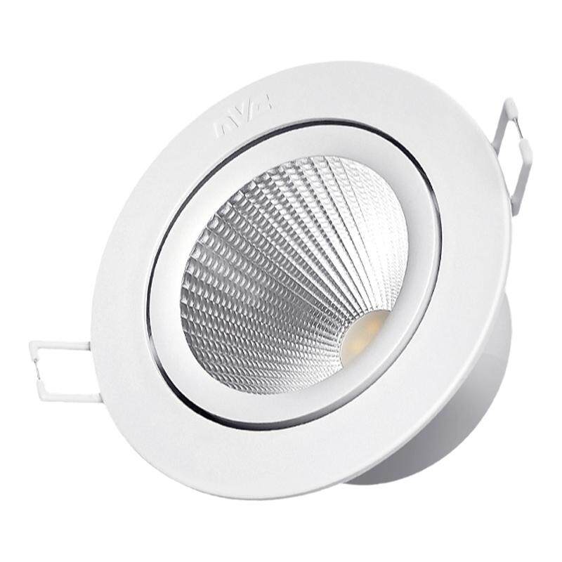 雷士照明cob射灯嵌入式led牛眼天花孔灯商用防眩光背景墙聚光筒灯