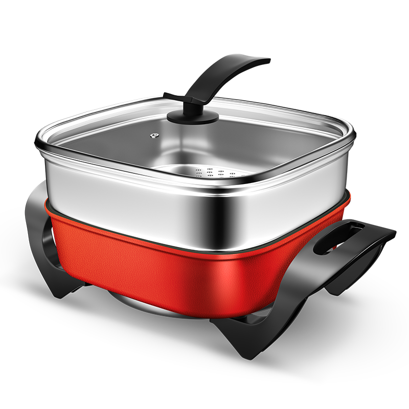 家用多功能电炒锅电热火锅电锅学生锅宿舍煮饭炒菜插电炒锅一体式