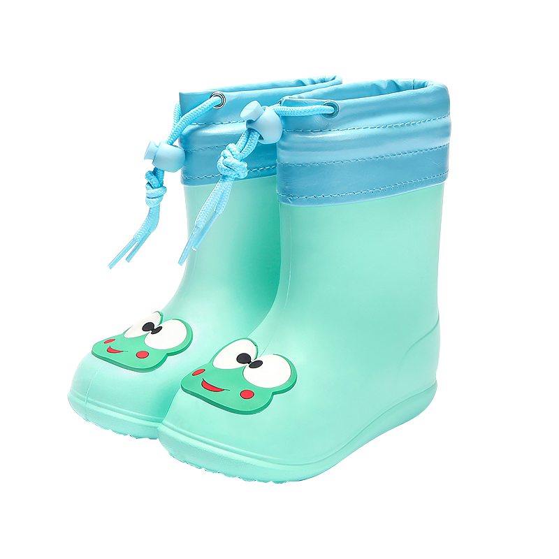 朴西水鞋儿童高筒雨衣雨鞋防水男童轻便全身幼儿园中大童雨靴