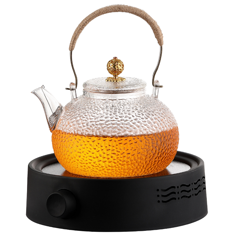 提梁玻璃烧水壶耐高温养生煮茶壶蒸煮茶器电陶炉套装家用小型茶炉