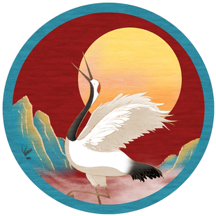 轻奢ins国潮网红风 仙鹤新中式圆形地毯客厅茶几垫转椅子床边脚垫