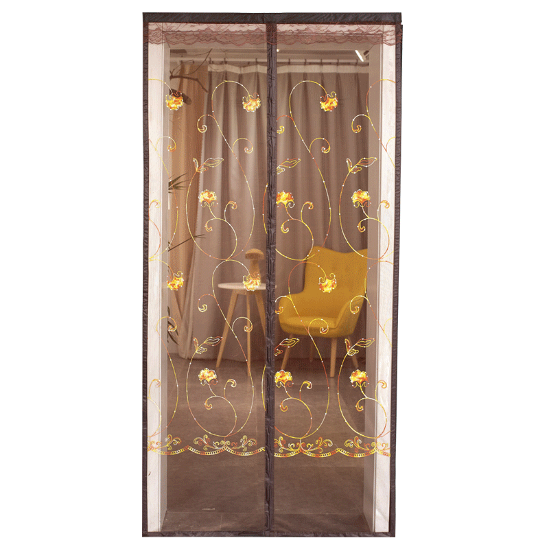 纱门防蚊门帘自粘磁铁高档家用魔术贴门帘网纱加密纱窗自装防蝇虫