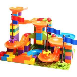 儿童大颗粒兼容legao积木男孩女孩百变滑道轨道拼插拼装益智玩具