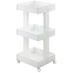 利快厨房客厅卧室小推车夹缝分层浴室置物架免打孔落地家用可移动