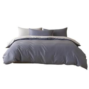 水星家纺A类全棉套件纯棉简约素色套件家用床单床笠被套秋冬床品