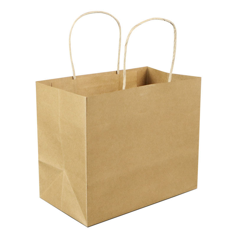 外卖打包纸袋圆绳牛皮纸袋袋食品袋印刷logo定做手提袋20个装 - 吉品
