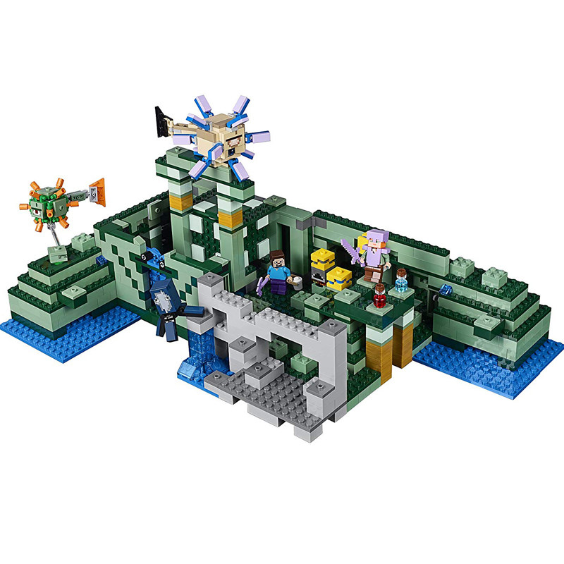 乐高21136我的世界海底神殿遗迹机关山洞矿井男孩子拼装积木玩具