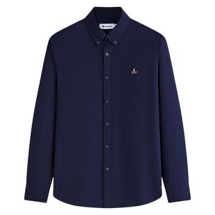 Navigare意大利小帆船磨毛长袖衬衫男士2025秋冬新款纯棉休闲衬衣