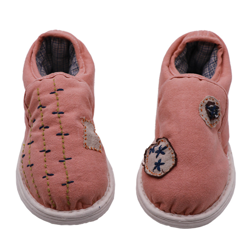 农村手工纳底棉鞋女冬一脚蹬圆头加厚棉花保暖棉鞋妈妈鞋窝窝棉鞋