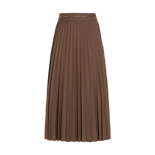 JESSIE2025年秋季新款风琴百褶半身裙女美拉德色百搭中长款A字裙