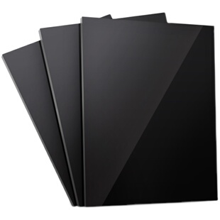 黑色亚克力板黑色磨砂有机玻璃板半透黑色镜面倒影板加工定制