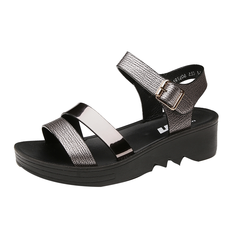 回力凉鞋女士2020夏季新款时尚平底休闲仙女风百搭厚底增高沙滩鞋