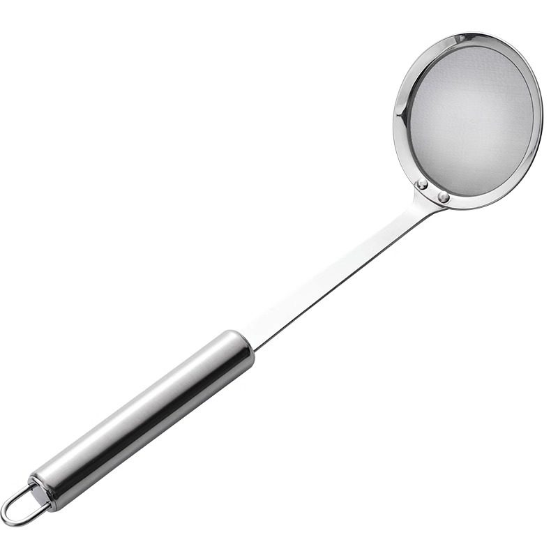 加厚不锈钢家用隔油勺过滤网筛火锅打沫勺加密超细漏勺厨房滤油勺