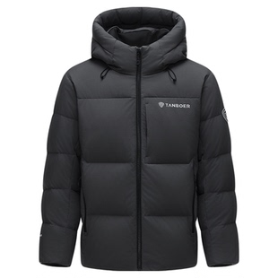 坦博尔25冬季新款男士羽绒服短款加厚保暖连帽商务耐脏经典款外套