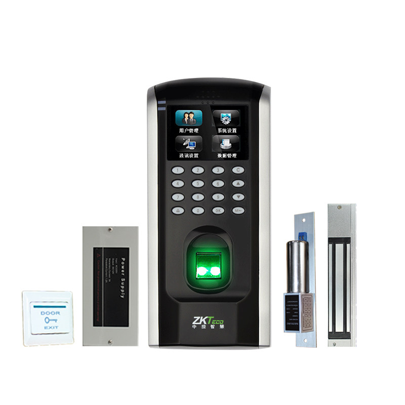 中控智慧f7plus指纹门禁系统一体机套装玻璃门铁门密码电磁锁考勤-淘