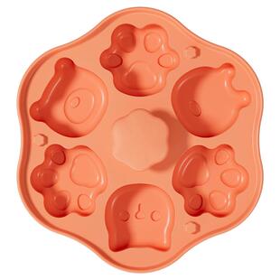 波咯咯宝宝蒸糕模具猫爪婴儿辅食工具香肠磨具硅胶食品级耐高温