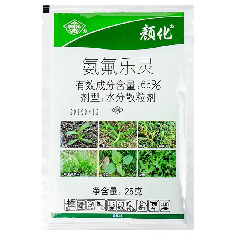 国光颜化 65%氨氟乐灵菊科类花卉苗木草坪土壤芽前长效封闭除草剂