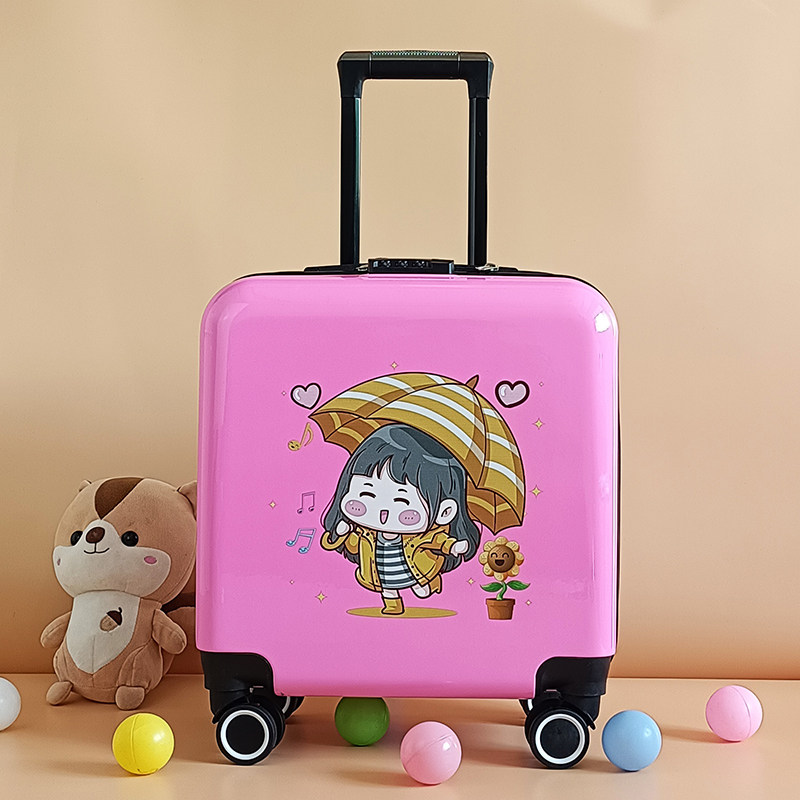 20寸儿童拉杆登机箱学校定制logo图片18寸行李箱幼儿园女孩小皮箱