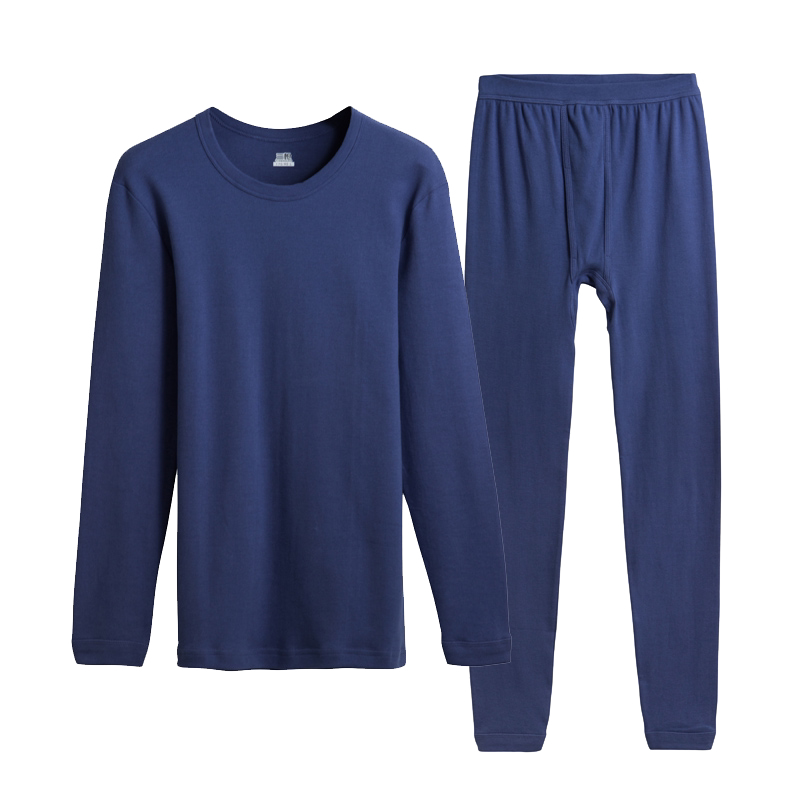 三枪内衣纯棉男秋衣秋裤秋冬圆领舒肤棉中厚保暖内衣套装棉毛衫裤