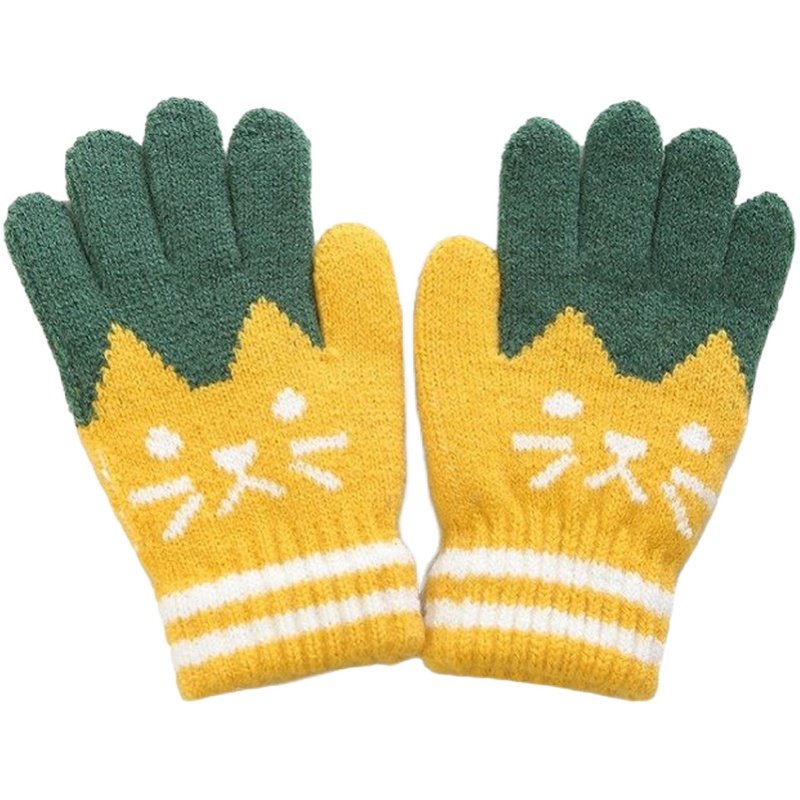 儿童手套1一6岁小孩2男孩3女孩3宝宝5小童秋冬季可爱保暖五指手套