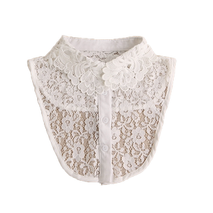 女士假衬衣领 假衣领 时尚花边镂空假领子白色衬衣装饰百搭款领子