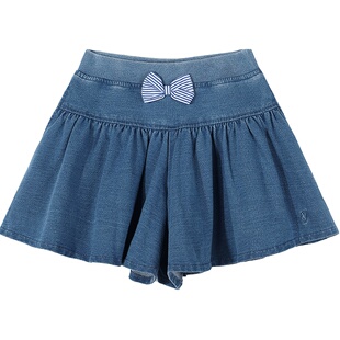 polo sport童装女童短裙中大童裙子半身裙儿童牛仔裙aswh340001 券