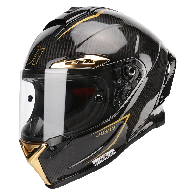 just1碳纤维全盔摩托车头盔j1跑盔黑金赛道超轻碳纤夏季四季蓝牙