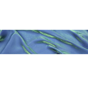 蓝绿色水晶丝绸丝滑裙布料珠光娃衣古装汉服马面面料网红衬衫布料