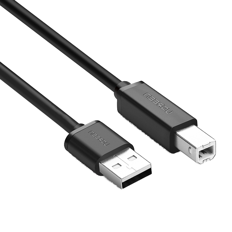 绿联usb打印机数据线电脑连接线加长转方口方头3/5米通用佳能惠普