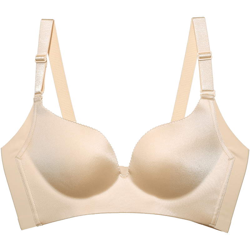 雅黛丽文胸无钢圈小胸聚拢内衣中厚杯简约无痕文胸罩yw8617a