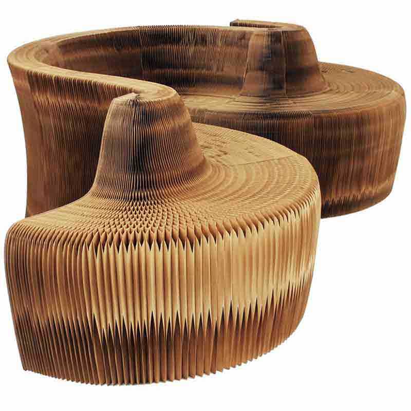 十八纸折叠沙发椅风琴沙发椅变形设计loft原创家具省空间休闲沙发