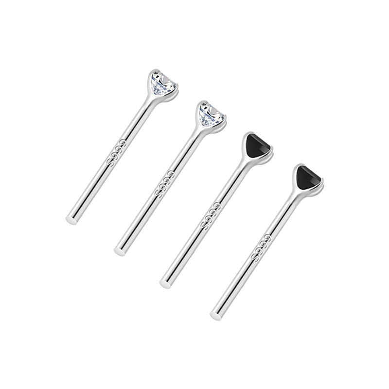 999纯银钻石耳钉女迷你ins高级感养耳洞耳棒气质耳环设计感小耳饰