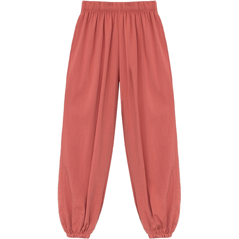 棉麻灯笼裤女夏季宽松亚麻冰丝束脚裤九分休闲裤垂感防蚊裤子薄款