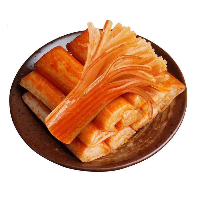 盐津铺子手撕蟹柳即食蟹肉棒香辣蟹味原味网红小包装休闲零食小吃