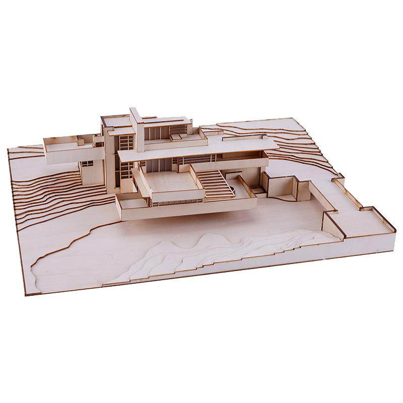 diy手工沙盘建筑模型材料包环艺景观场景拼装房子古小屋流水别墅